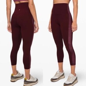 Lululemon Align Super High-Rise Crop *Velvet Garnet